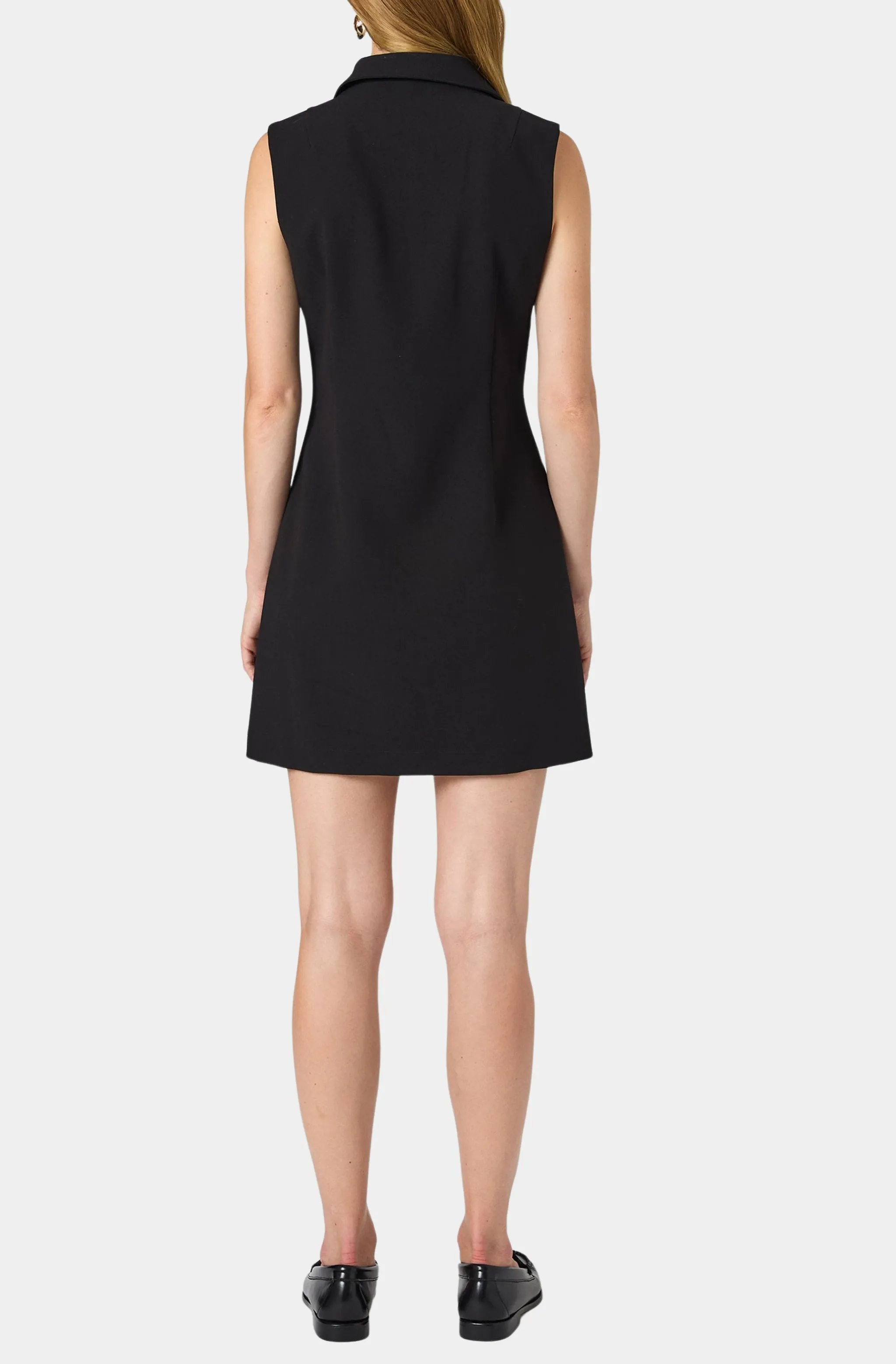 Azra Twill Sleeveless Button Down Dress