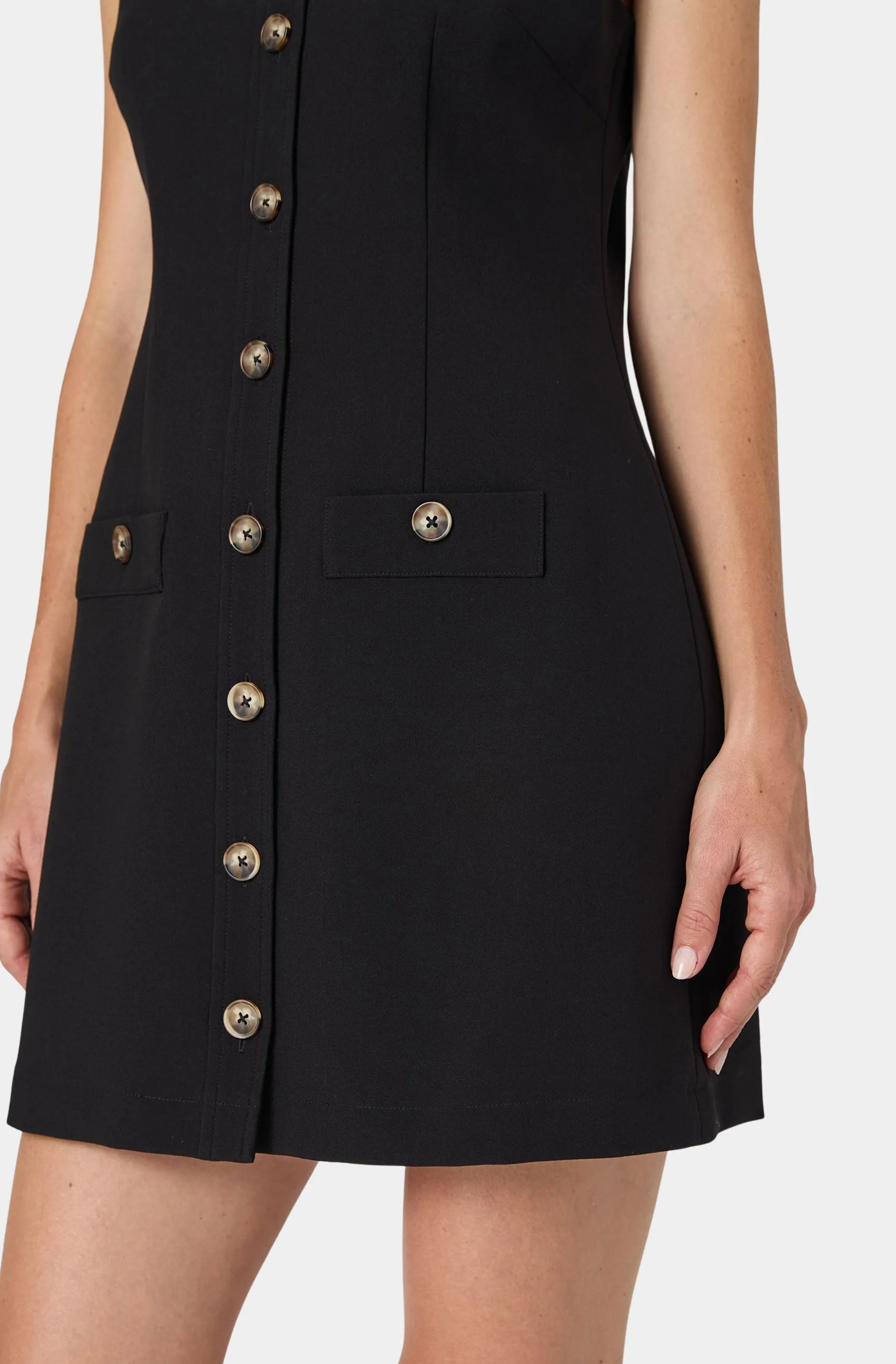 Azra Twill Sleeveless Button Down Dress