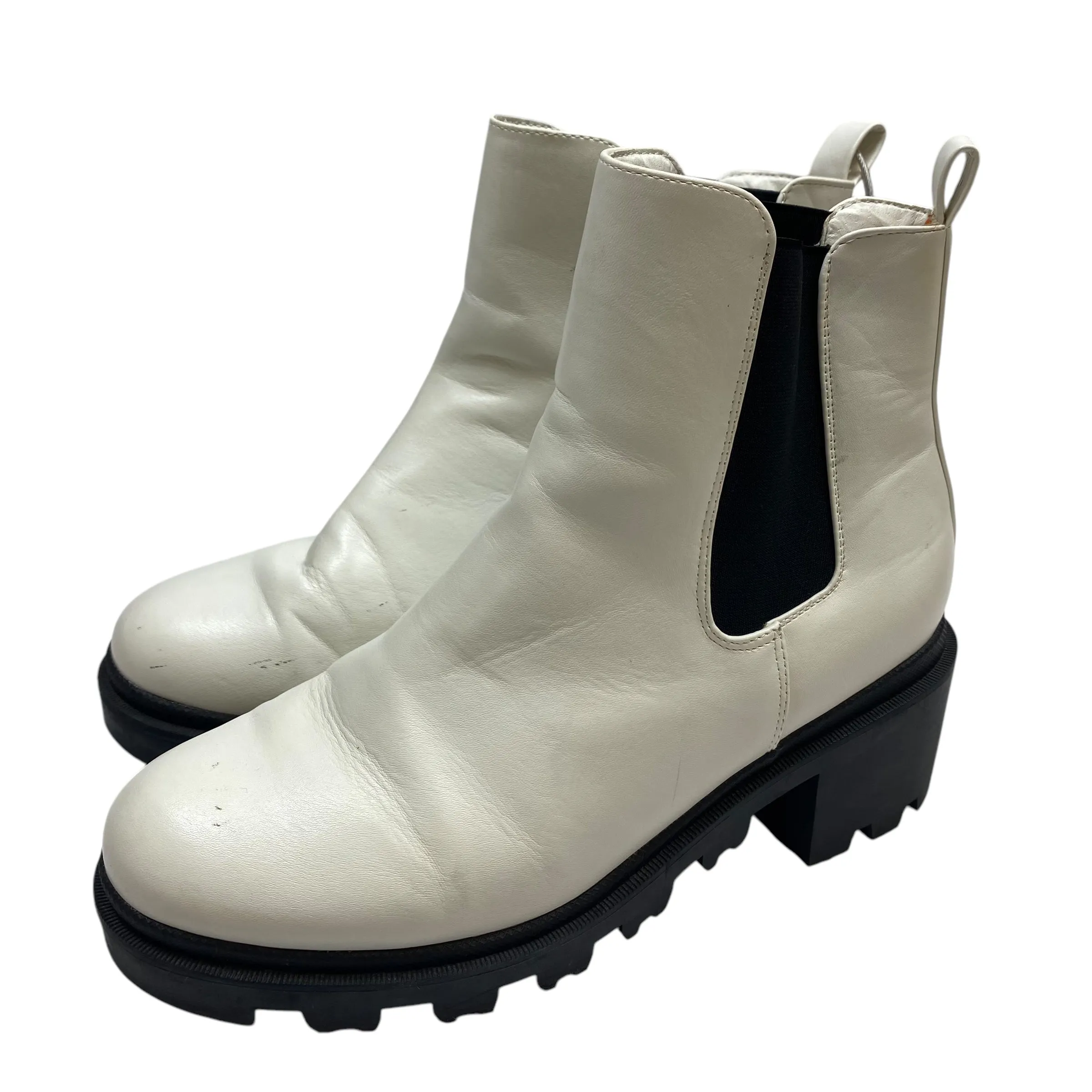 Boots Ankle Heels By French Connection In White, Size: 9