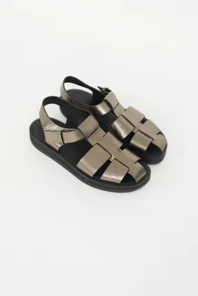 Bronze Metallic Fisherman Sandal