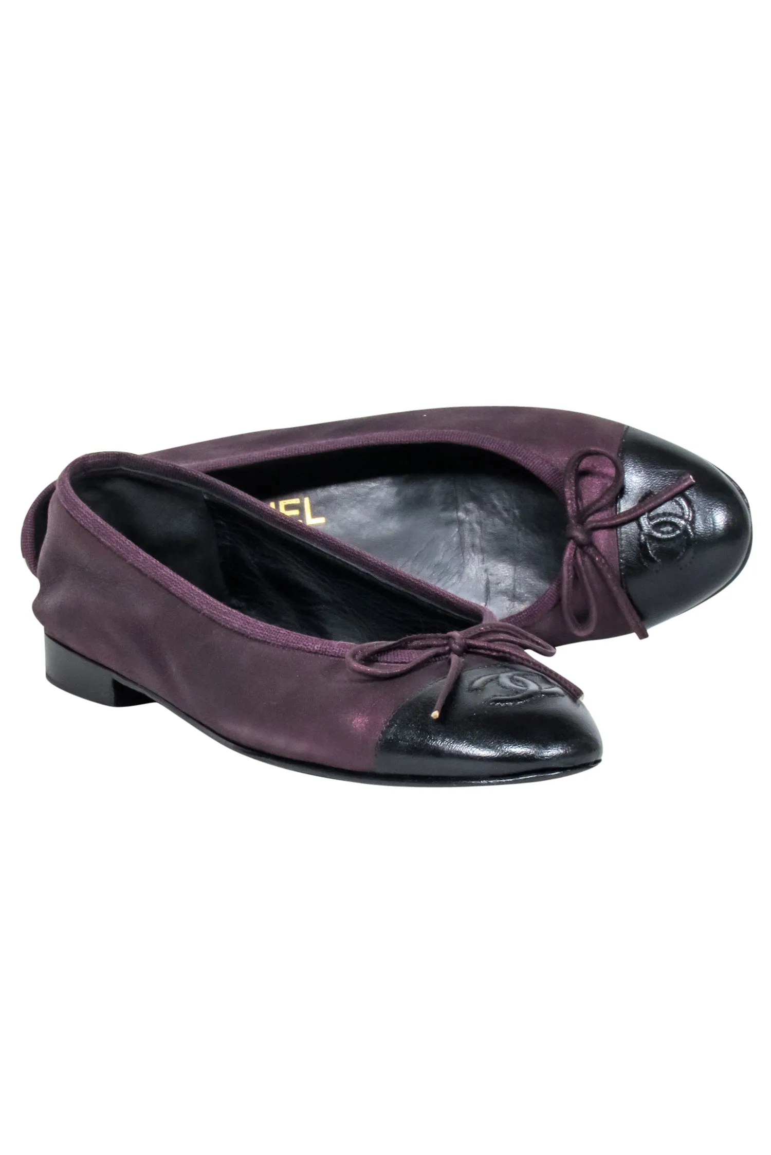 Chanel - Burgundy Ballet Flats Sz 7.5