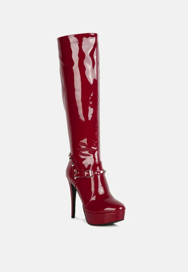 Daphne Stiletto Heeled Mid Calf Boots