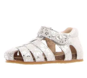 Falcotto Girl's Alby Fisherman Sandals - Fiori Bianco-Argento