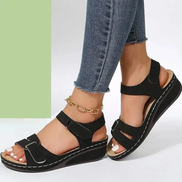 Flap Wedge Sandal Shoes