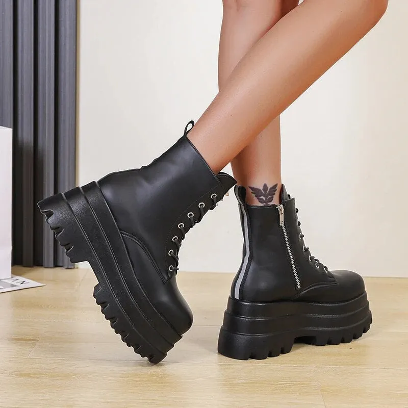 Funki Buys | Boots | Women's Gothic Punk Retro Biker Boots