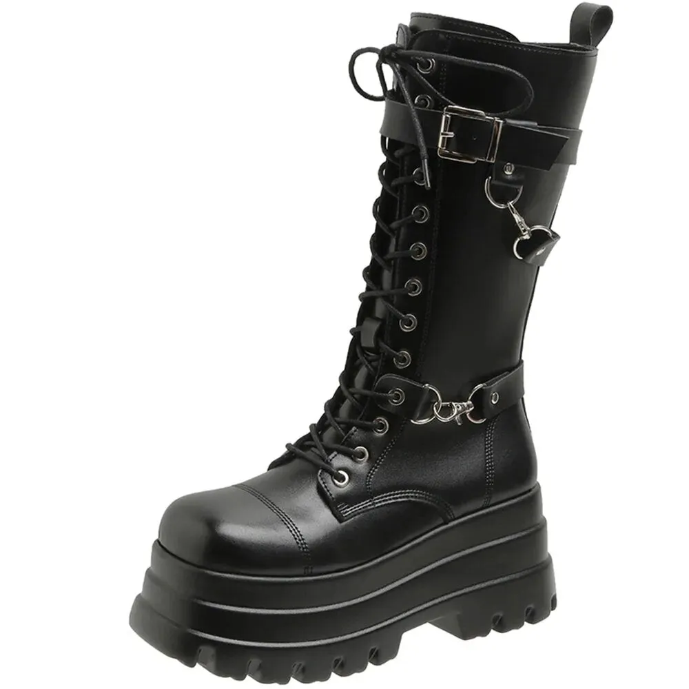 Funki Buys | Boots | Women's Gothic Punk Retro Biker Boots