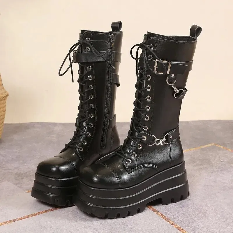 Funki Buys | Boots | Women's Gothic Punk Retro Biker Boots