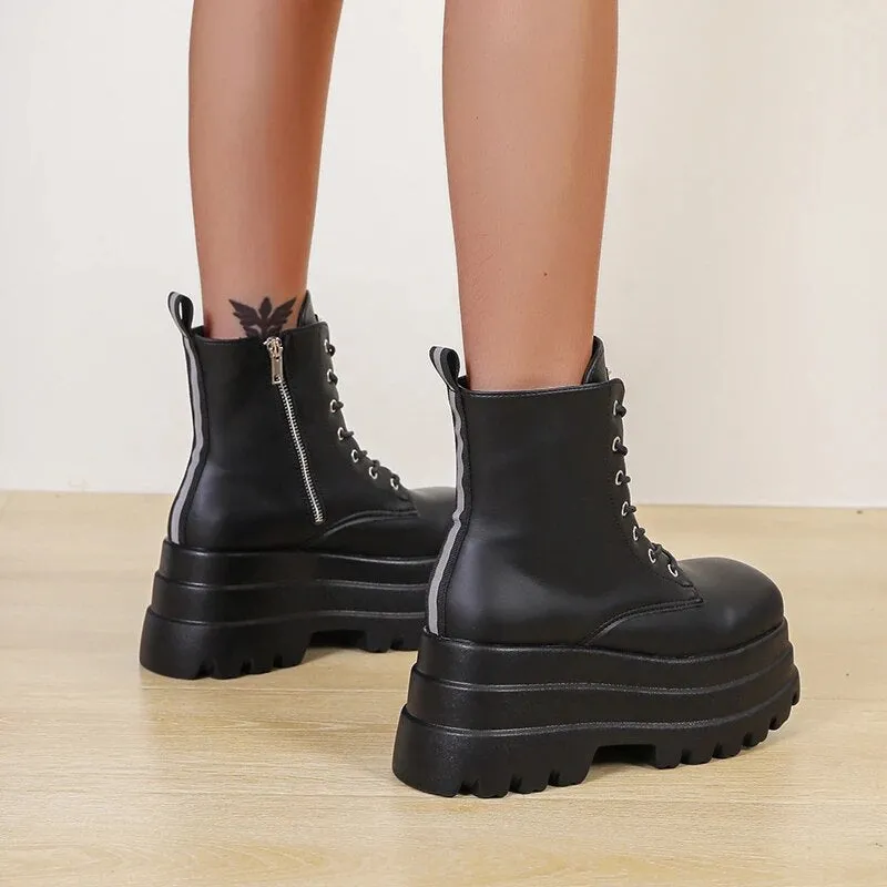 Funki Buys | Boots | Women's Gothic Punk Retro Biker Boots