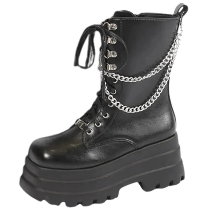 Funki Buys | Boots | Women's Gothic Punk Retro Biker Boots