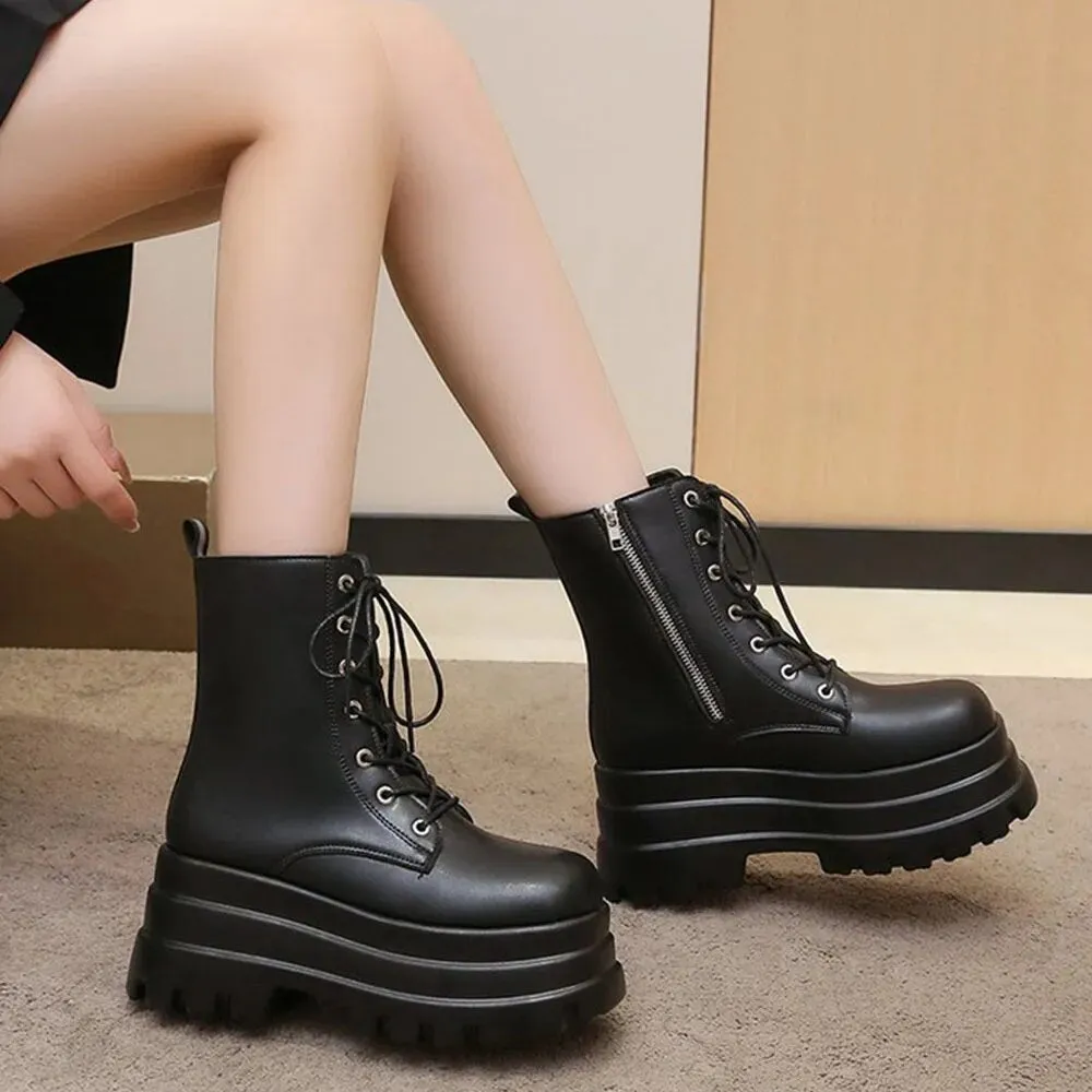 Funki Buys | Boots | Women's Gothic Punk Retro Biker Boots