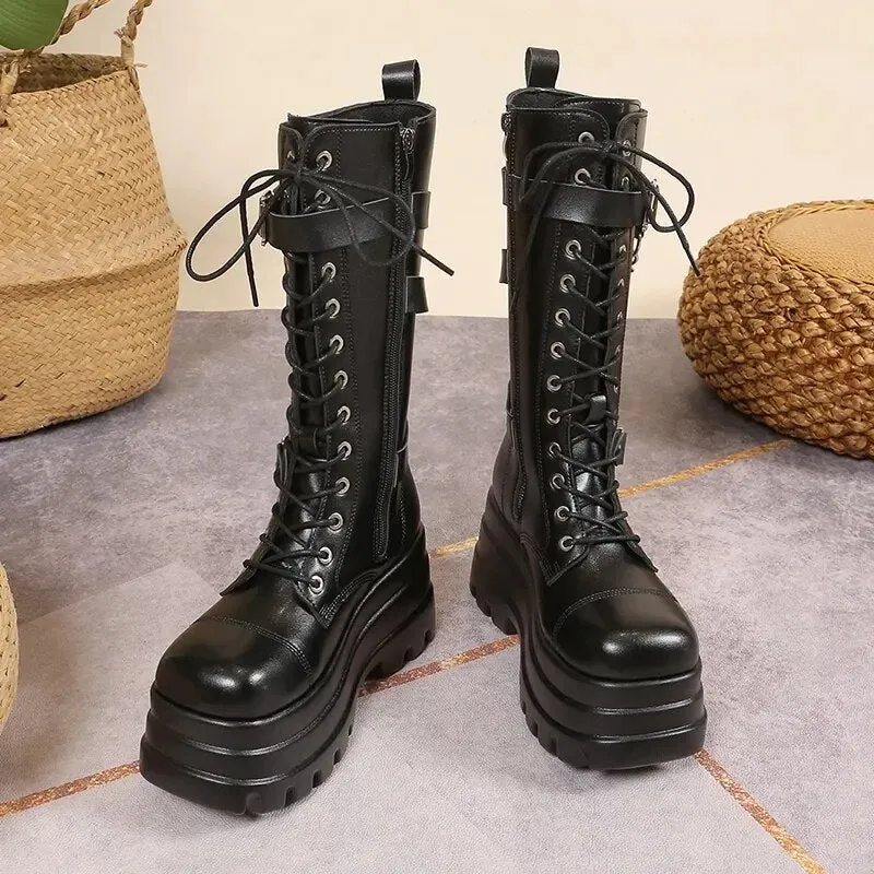 Funki Buys | Boots | Women's Gothic Punk Retro Biker Boots