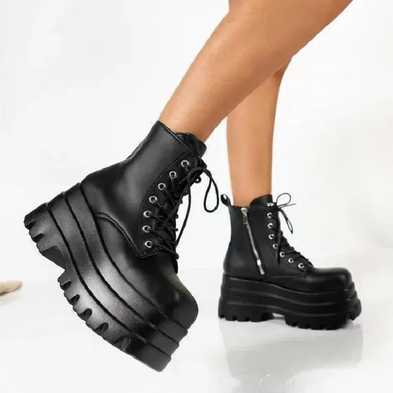 Funki Buys | Boots | Women's Gothic Punk Retro Biker Boots