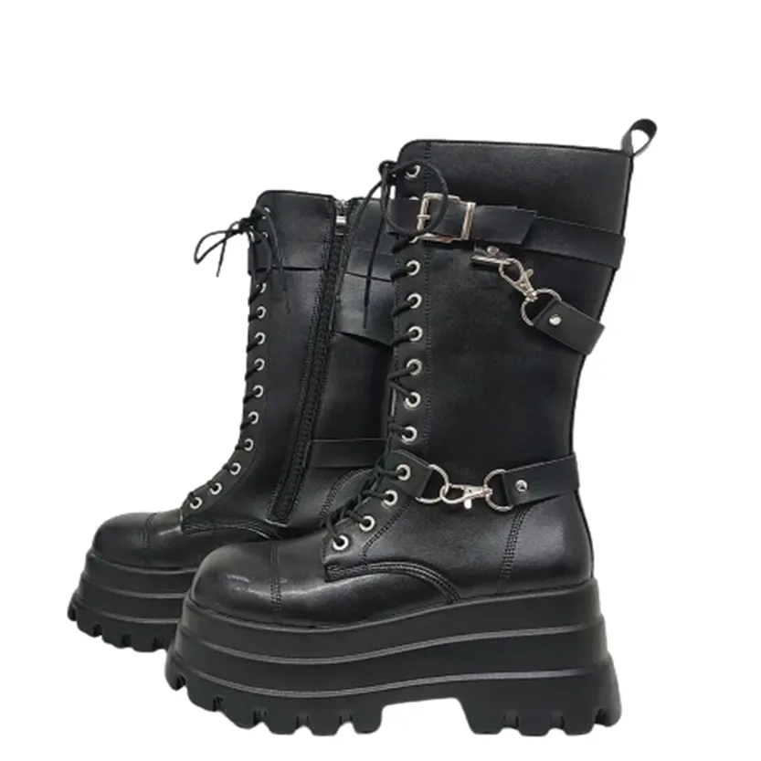 Funki Buys | Boots | Women's Gothic Punk Retro Biker Boots