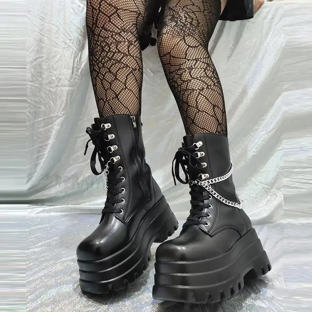 Funki Buys | Boots | Women's Gothic Punk Retro Biker Boots