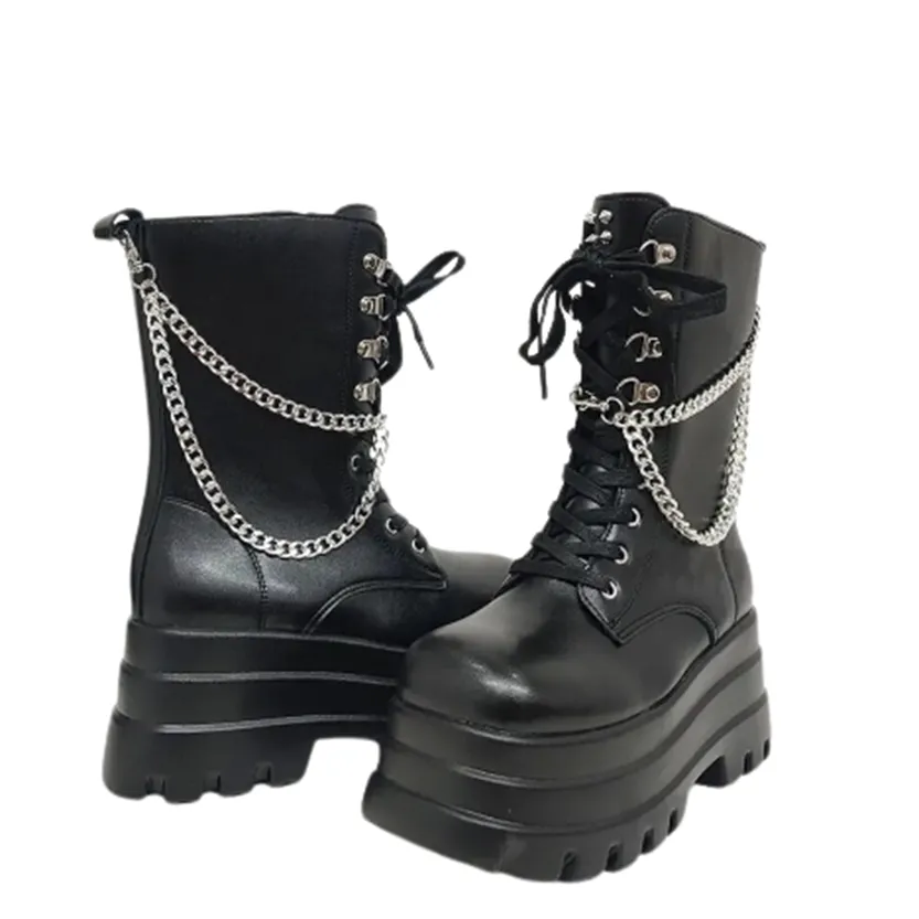 Funki Buys | Boots | Women's Gothic Punk Retro Biker Boots