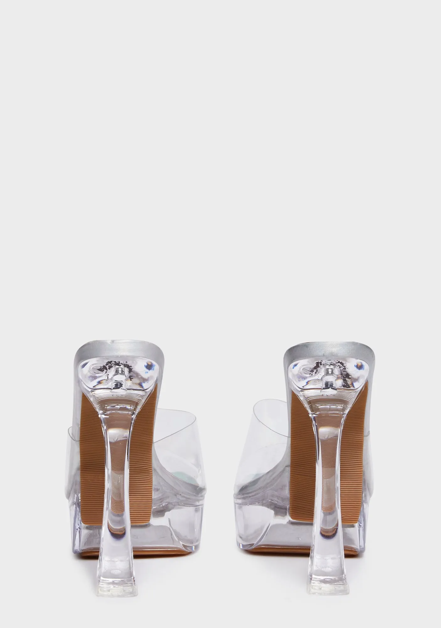 Glass Dreams Platform Heels - White