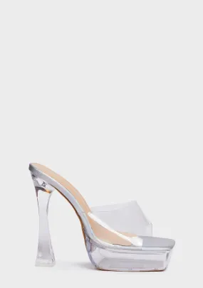 Glass Dreams Platform Heels - White