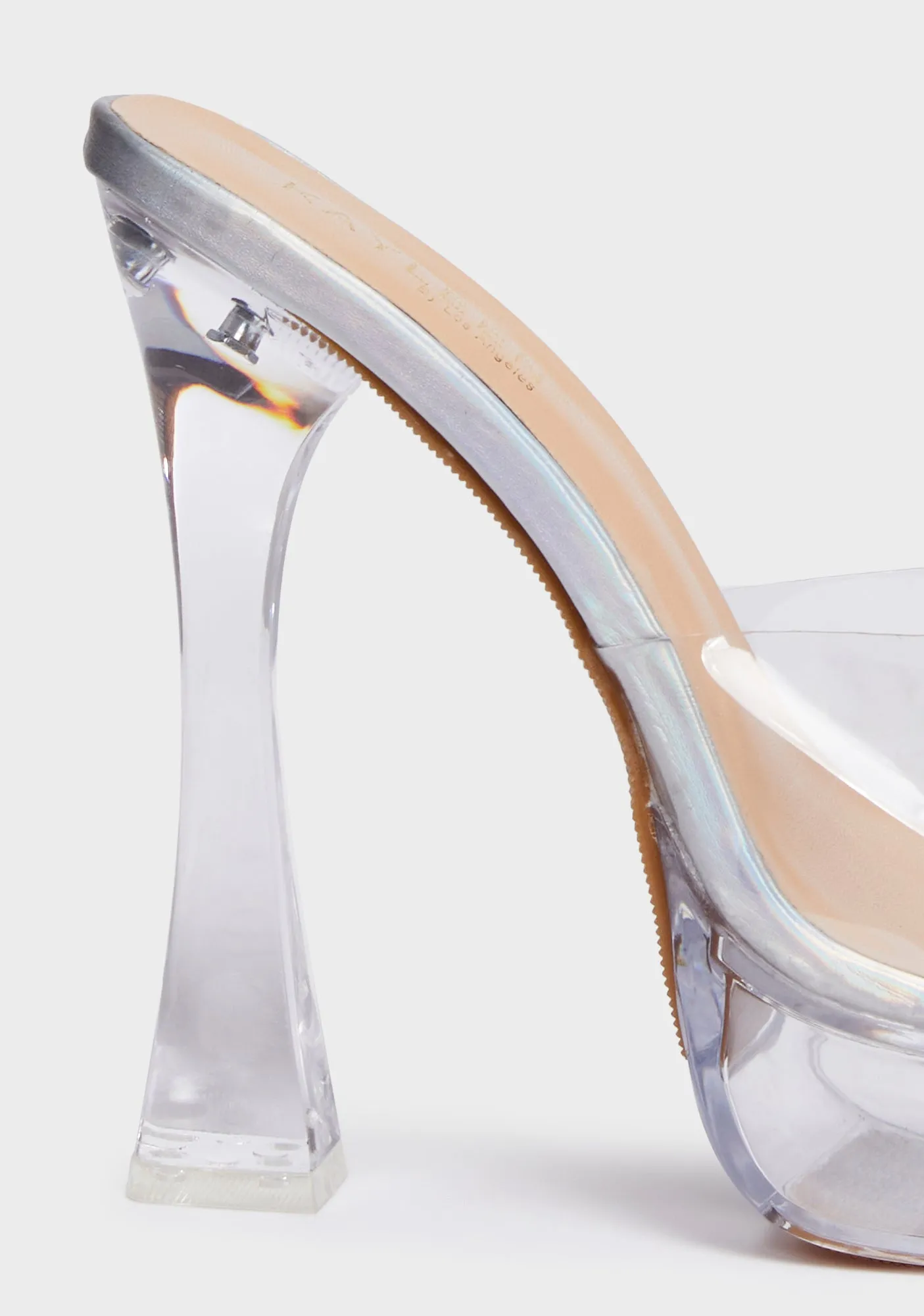 Glass Dreams Platform Heels - White