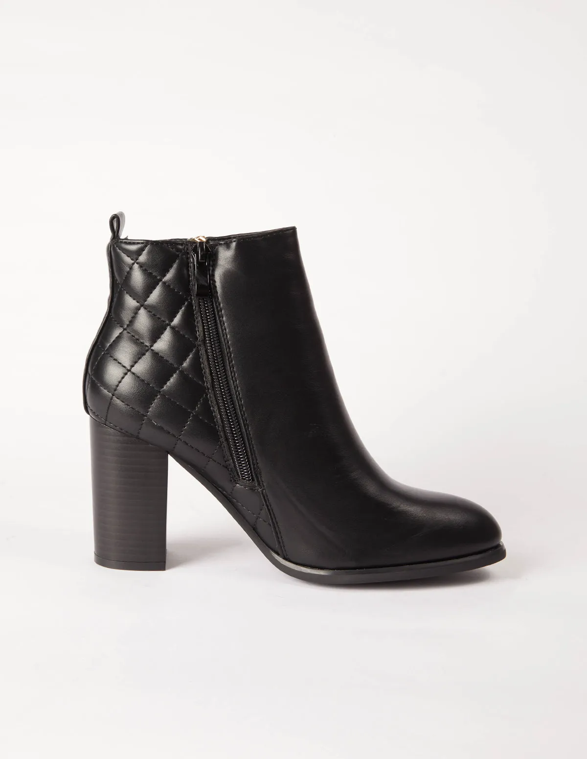 Heeled Quilt Detail Boot