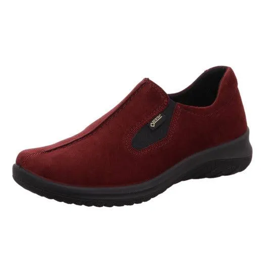 Legero 2-009568-5910 Softboot Red Waterproof Suede Slip On Loafers