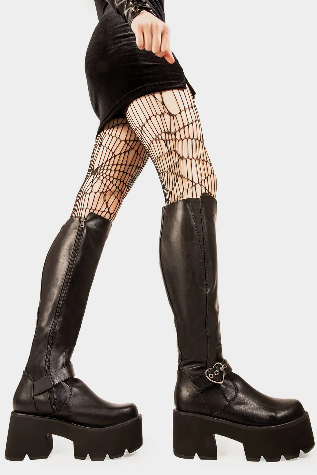 Letter To My Lover Chunky Platform Knee High Boots