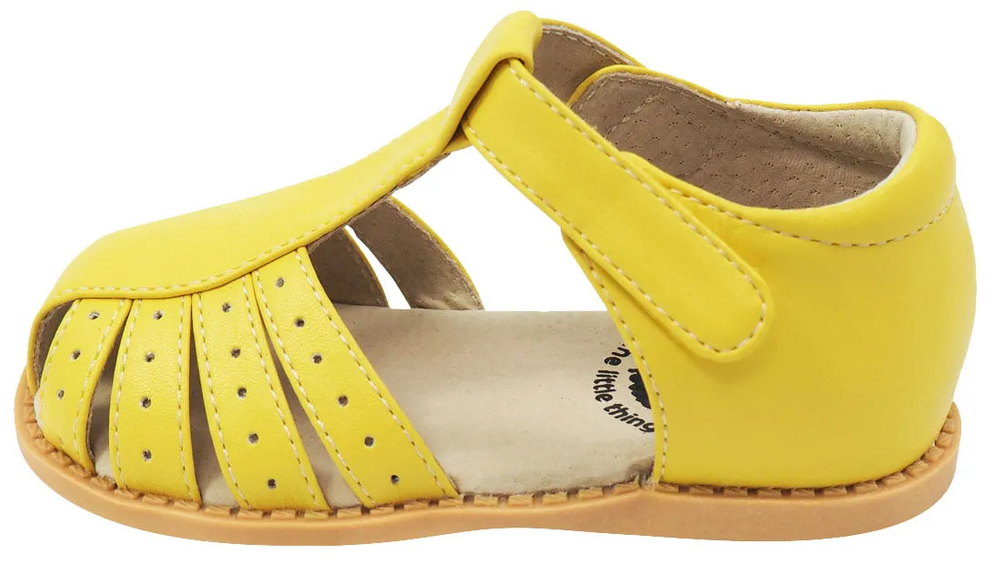 Livie & Luca Girl's Paz Yellow Leather Sandals