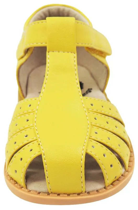 Livie & Luca Girl's Paz Yellow Leather Sandals