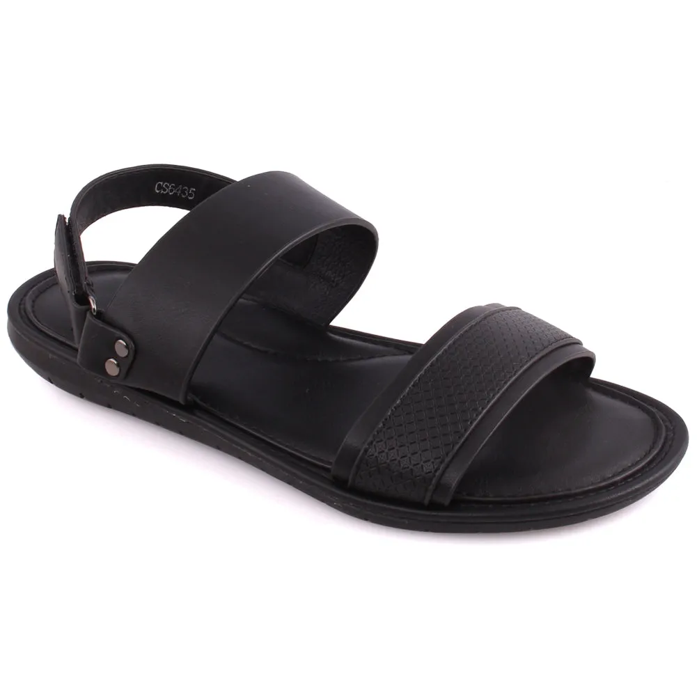 Men “CHAZ” Woven Toe Dual Strap Slip On Open Toe Sandals