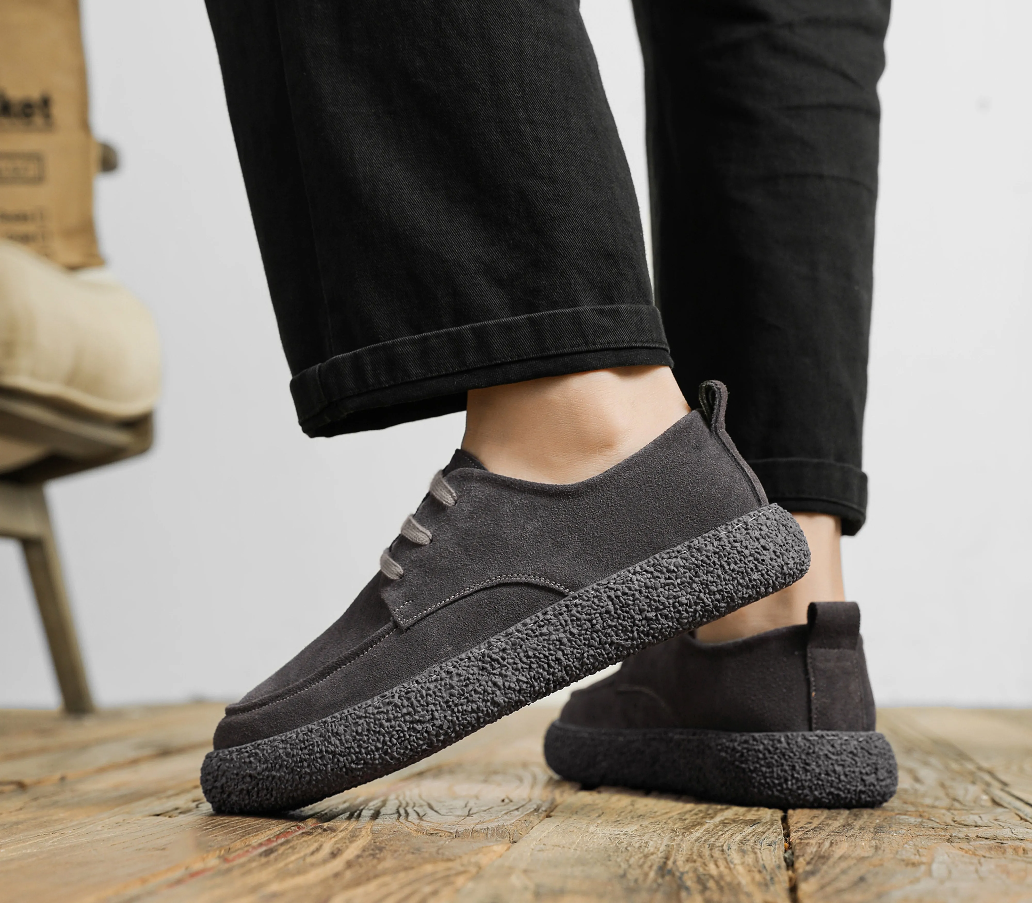 Men's Suede Sneakers Low Top