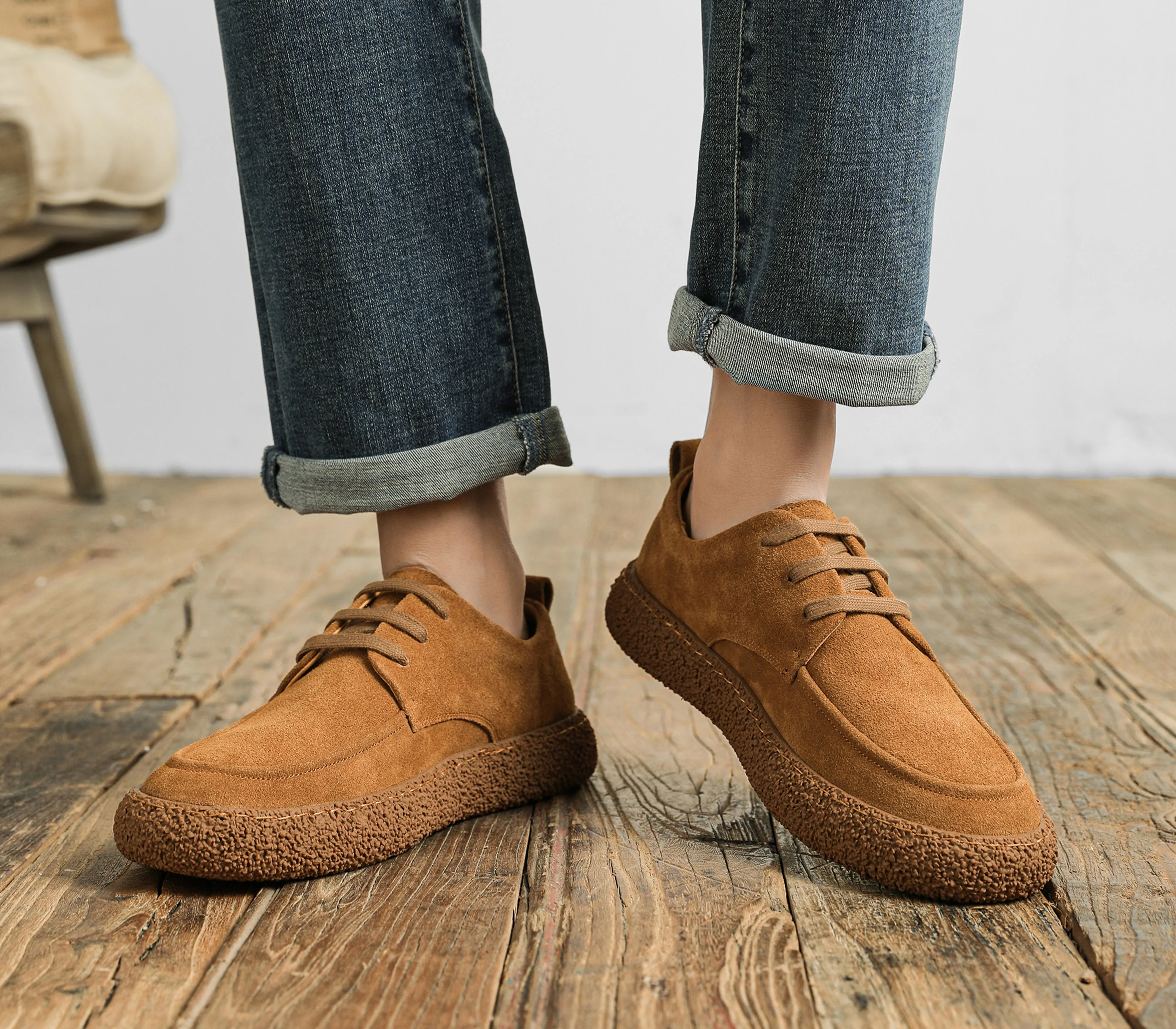 Men's Suede Sneakers Low Top