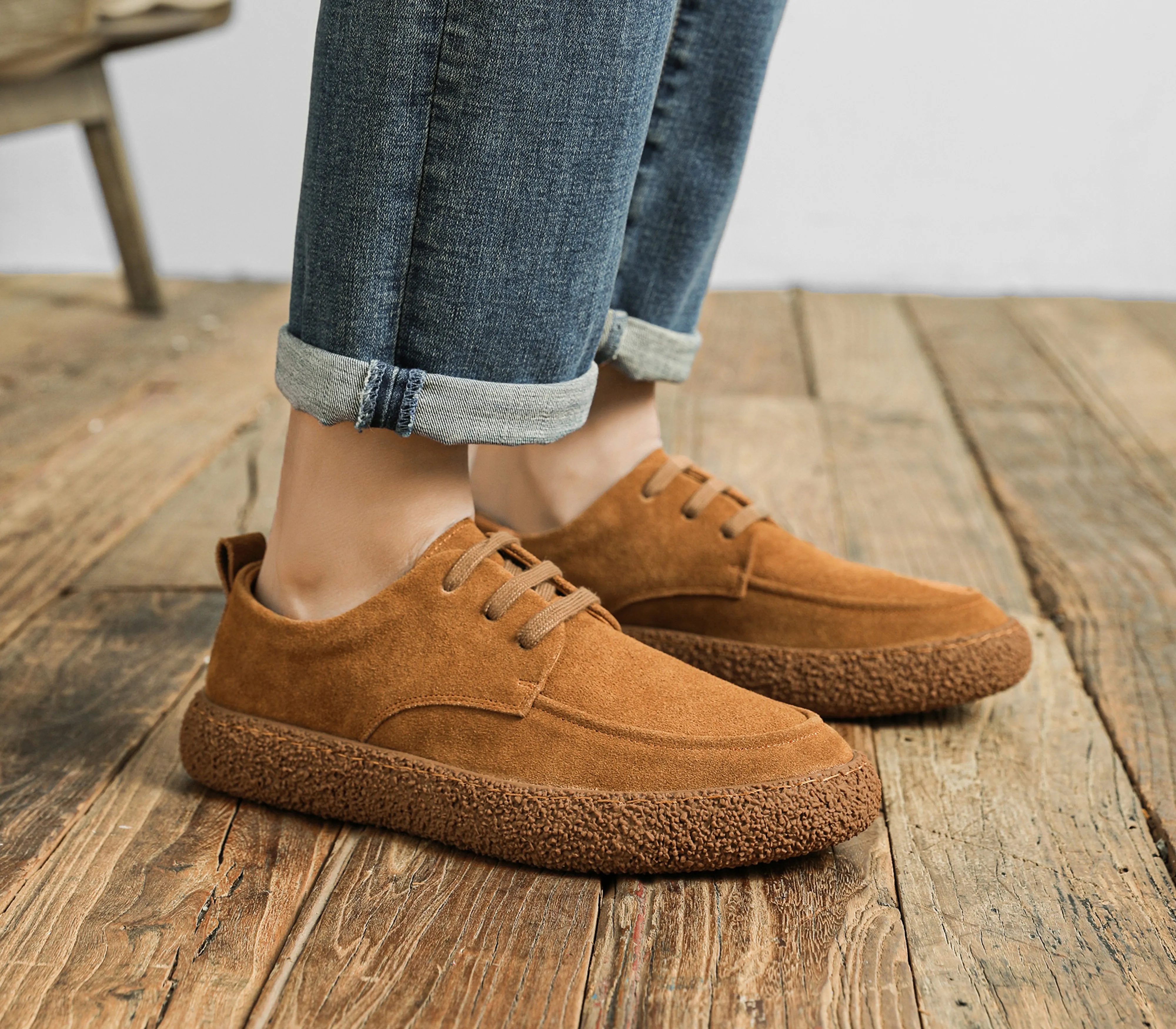 Men's Suede Sneakers Low Top