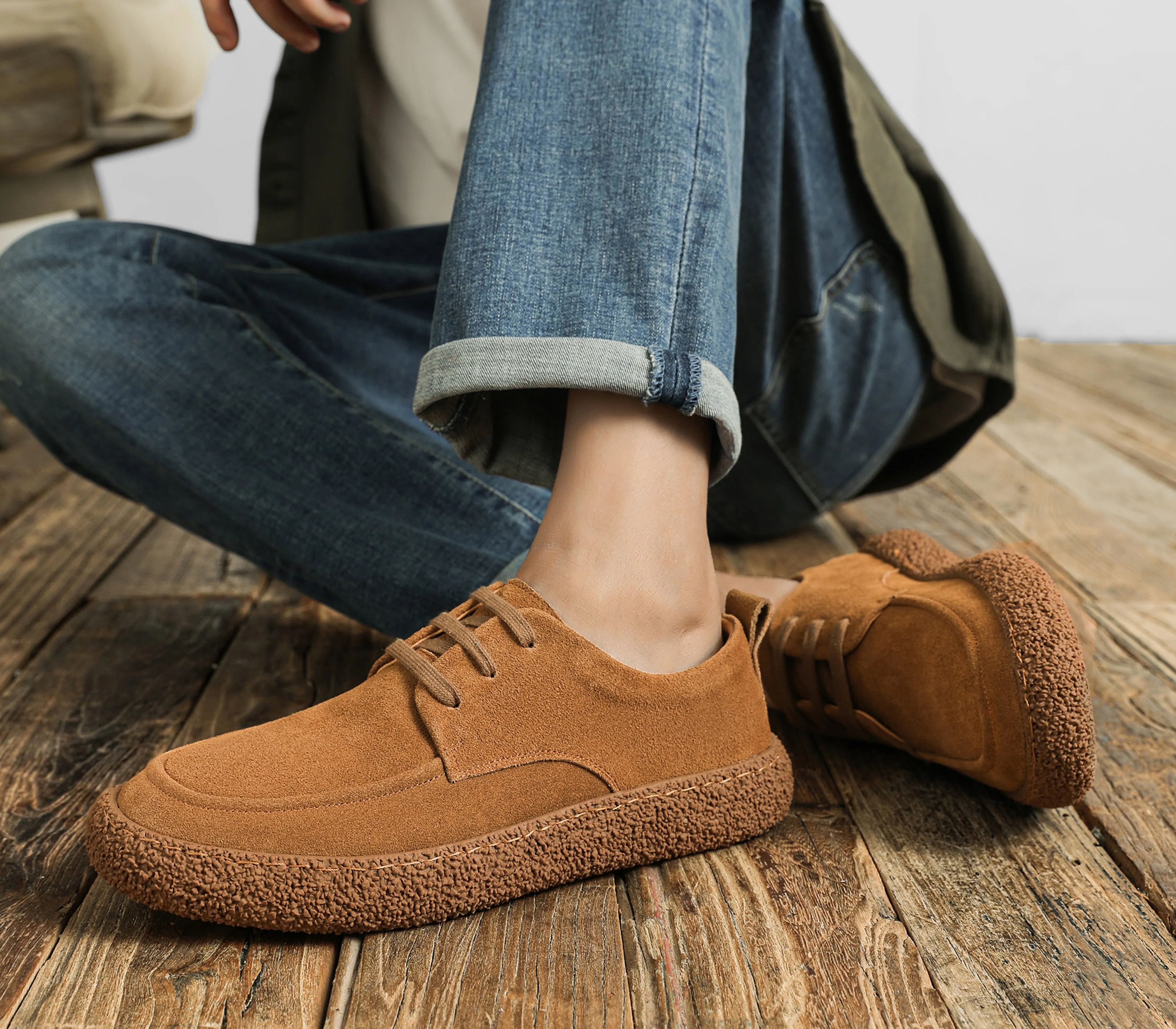 Men's Suede Sneakers Low Top