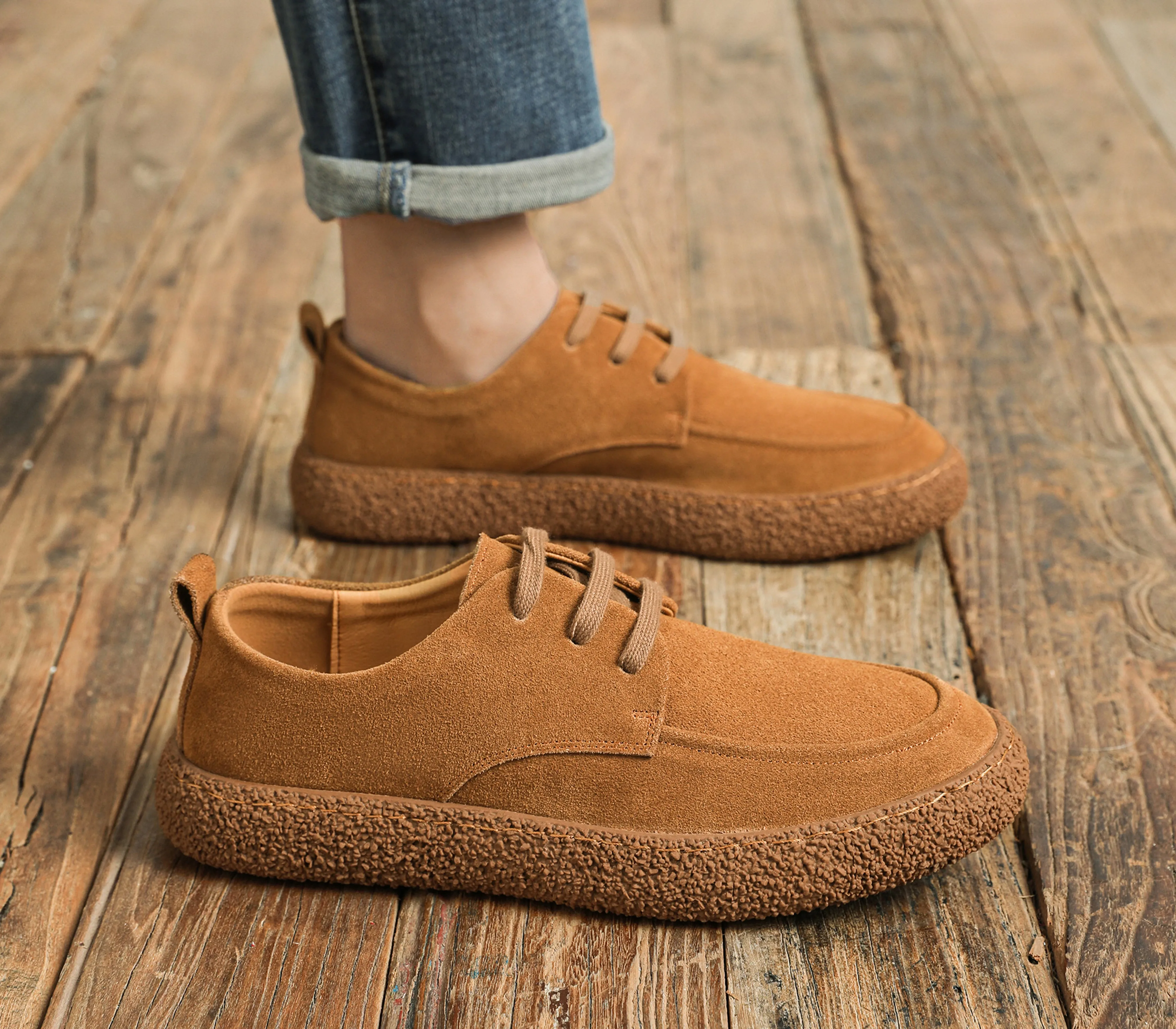 Men's Suede Sneakers Low Top