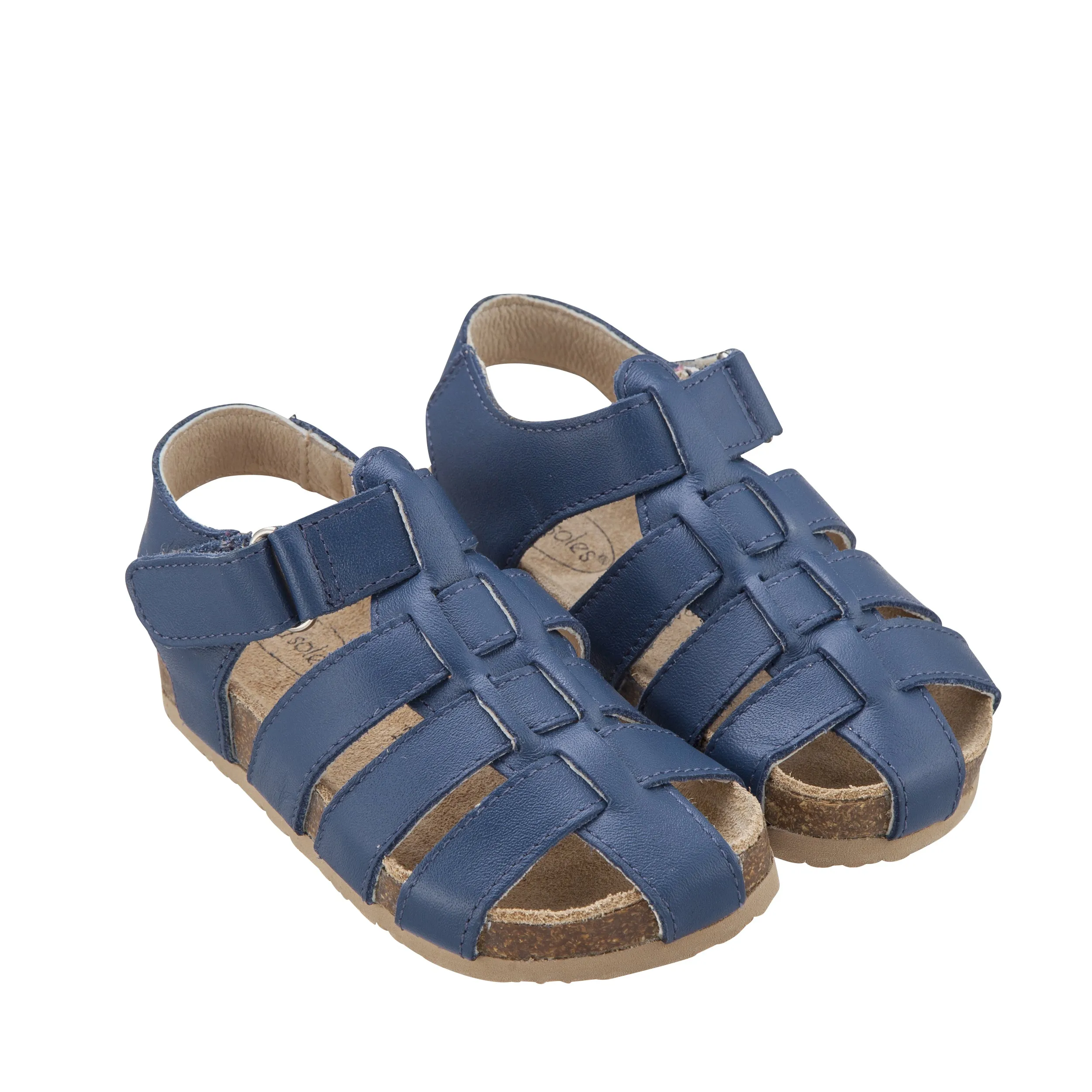 Old Soles Boy's Roadstar Fisherman Leather Sandals, Jeans