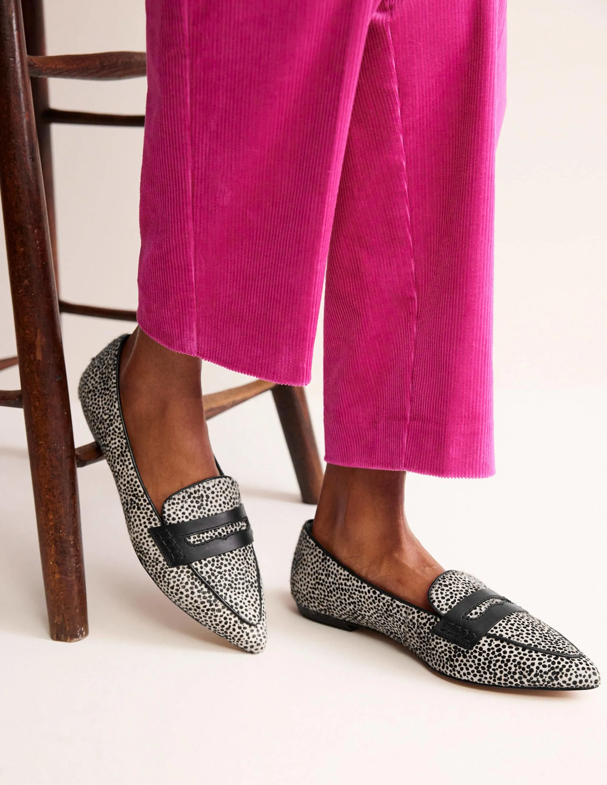 Pointed Loafers-Micro Dalmation