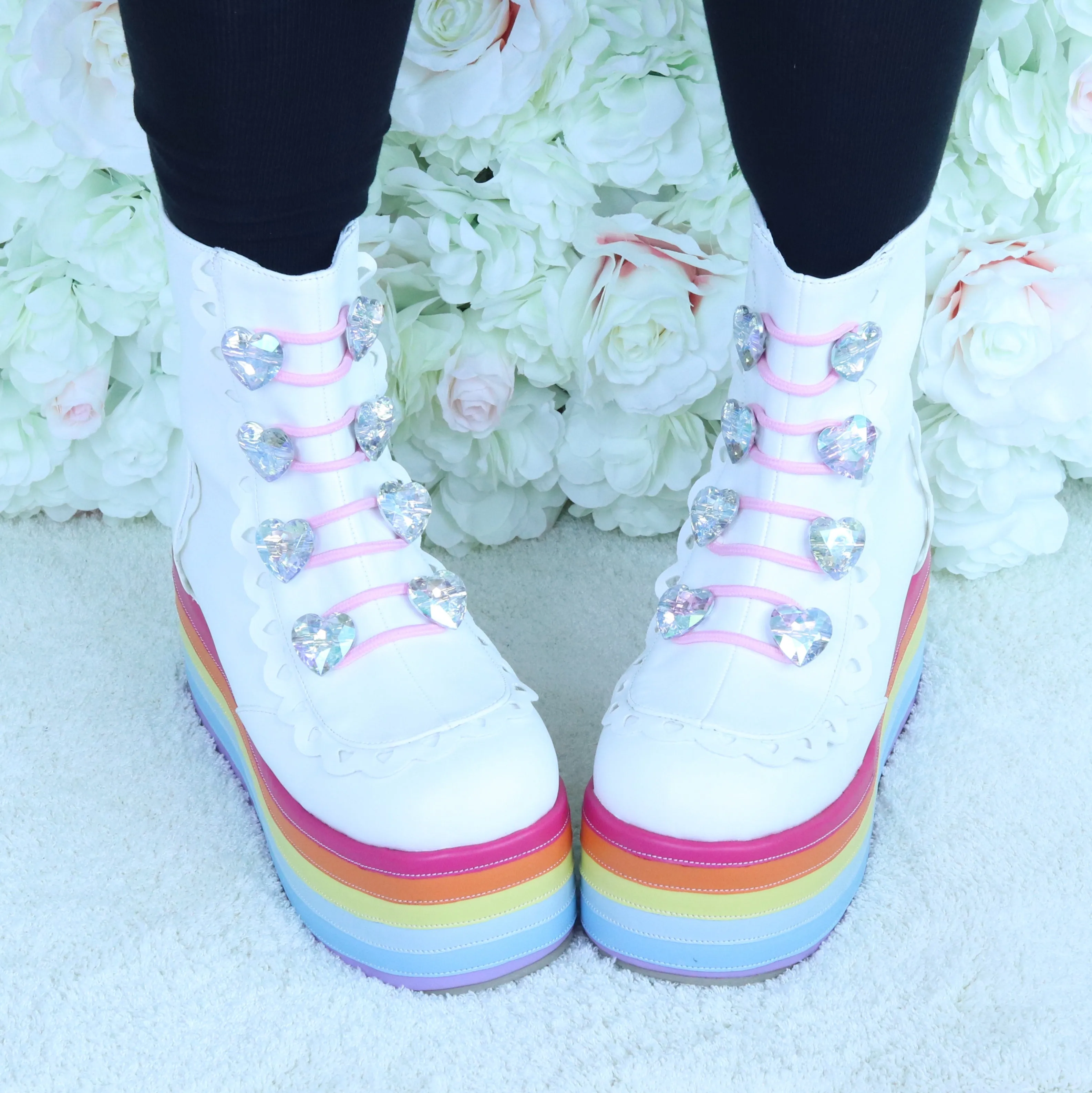 Rainbow Platform Boots