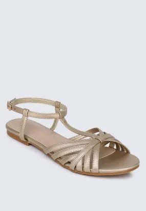 Rebecca Comfy Sandals In Gold