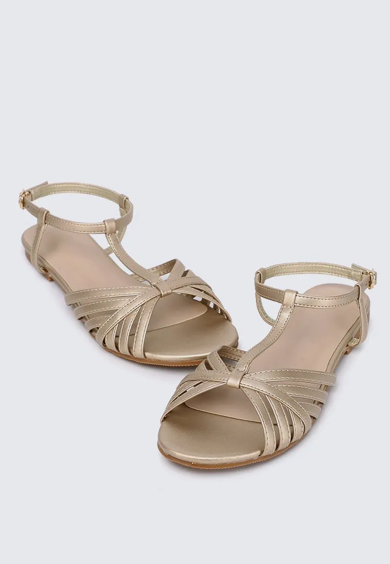 Rebecca Comfy Sandals In Gold