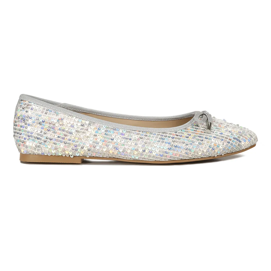 Sequin Embellished Ballet Flats