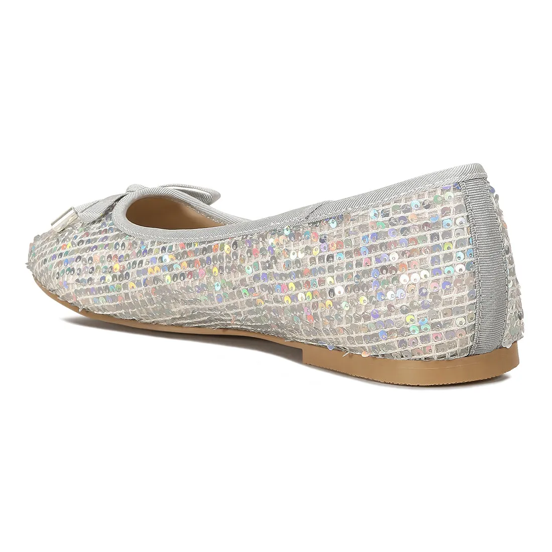 Sequin Embellished Ballet Flats