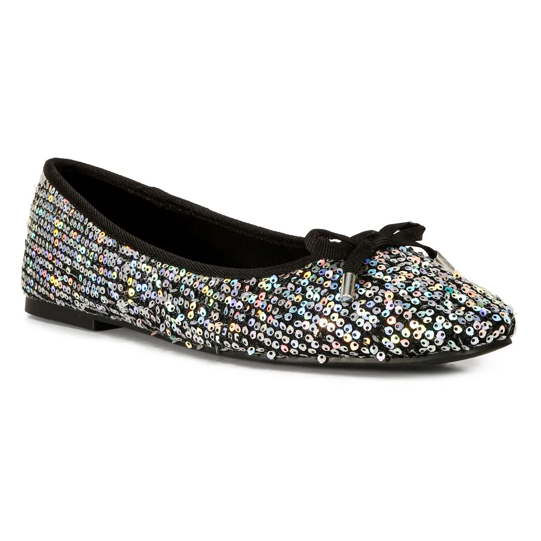 Sequin Embellished Ballet Flats