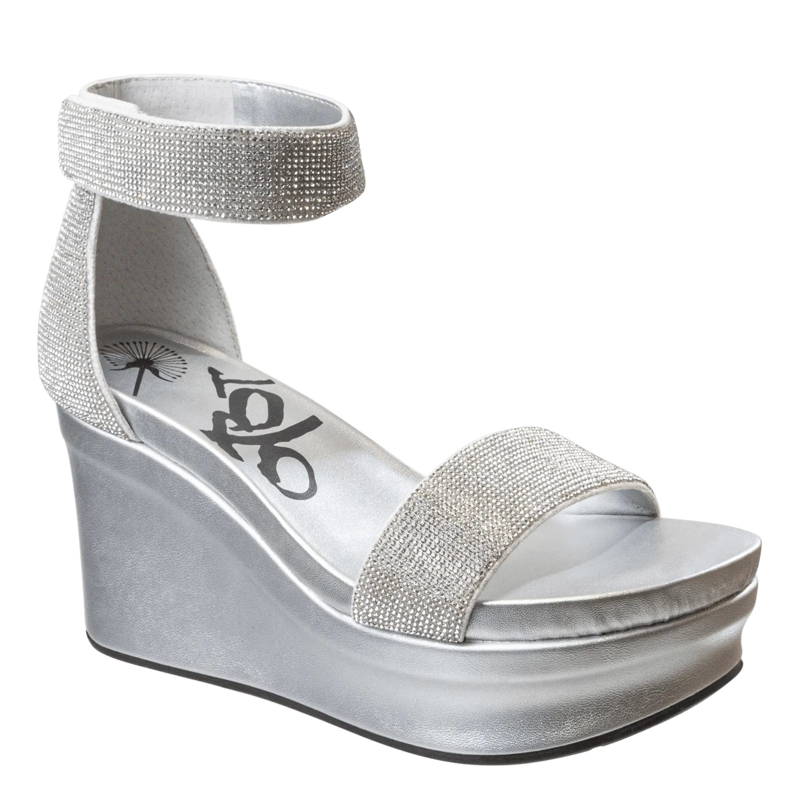 STATUS in SILVER Wedge Sandals