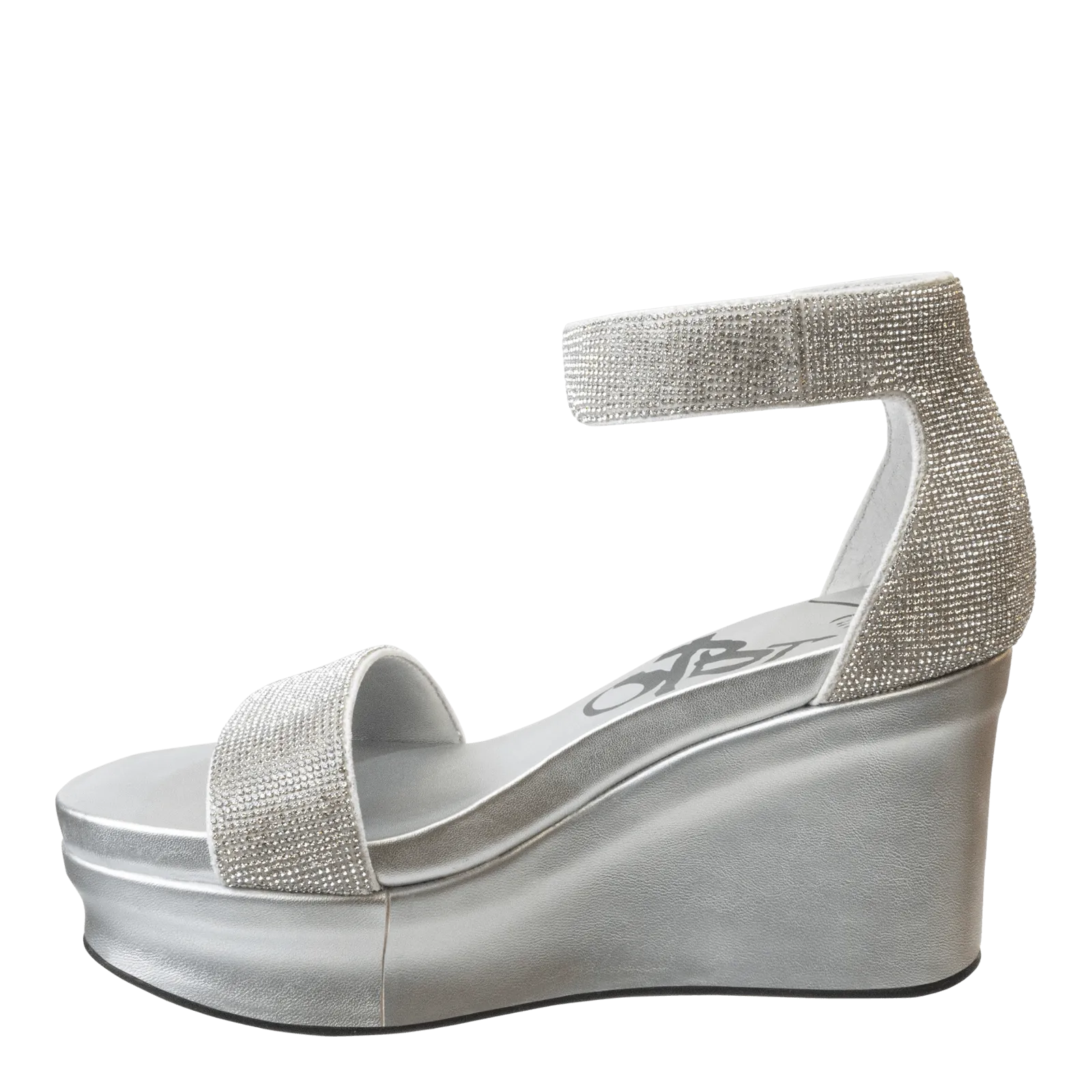 STATUS in SILVER Wedge Sandals