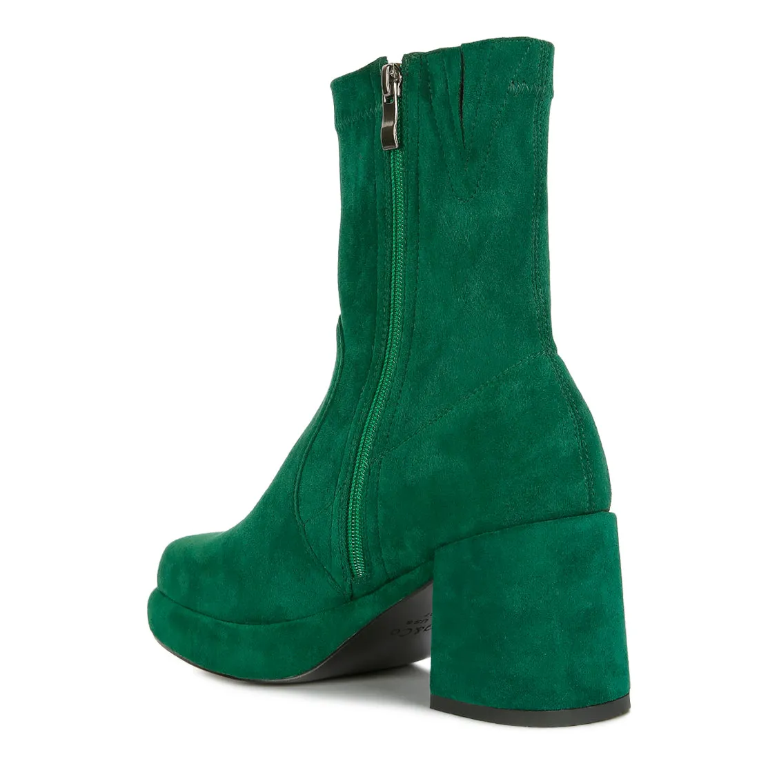 Stretch Suede Ankle Boots