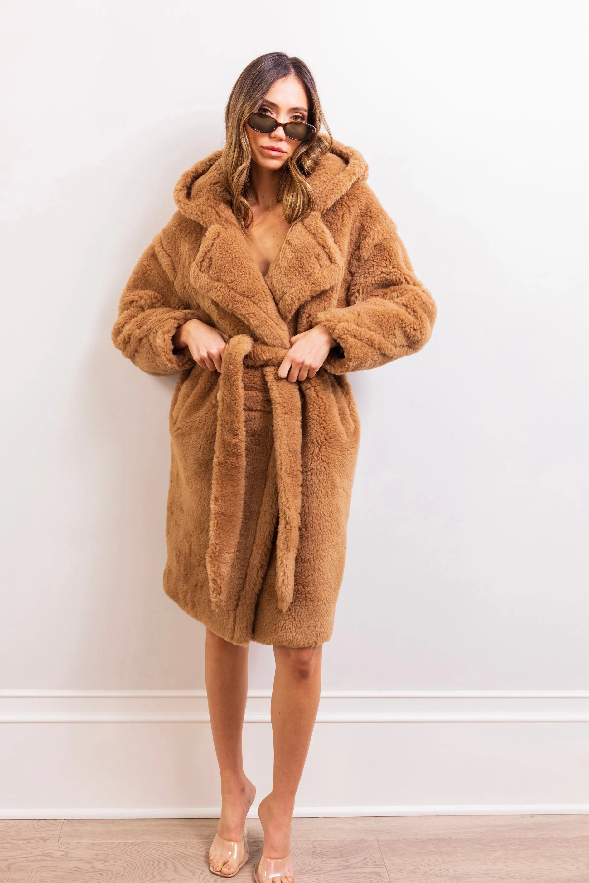 The French 75 Alpaca Wool Coat in Tan