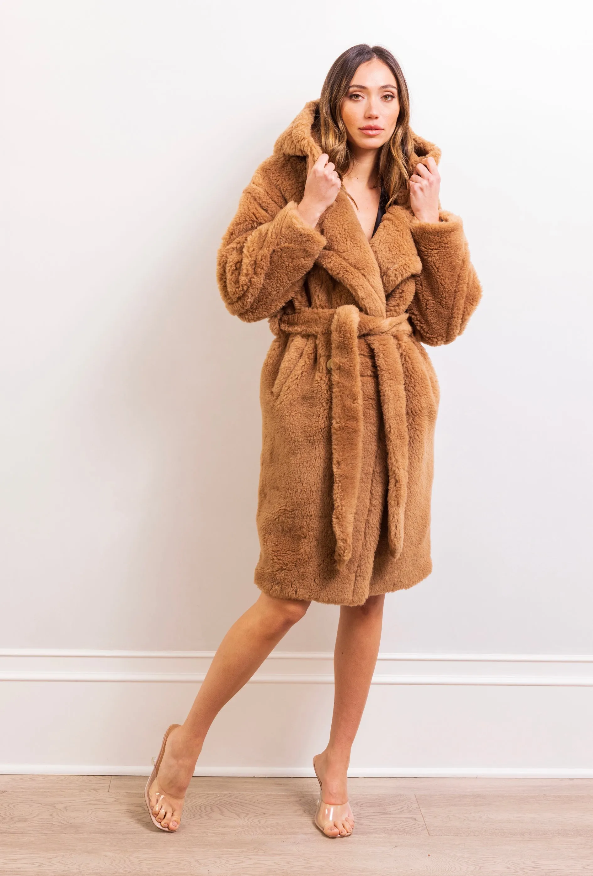 The French 75 Alpaca Wool Coat in Tan