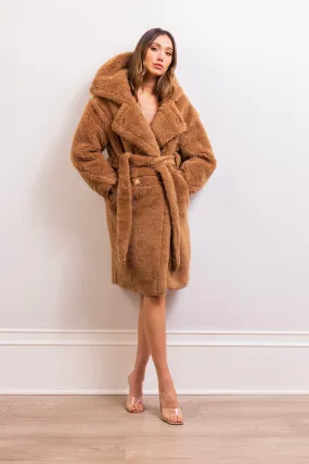 The French 75 Alpaca Wool Coat in Tan