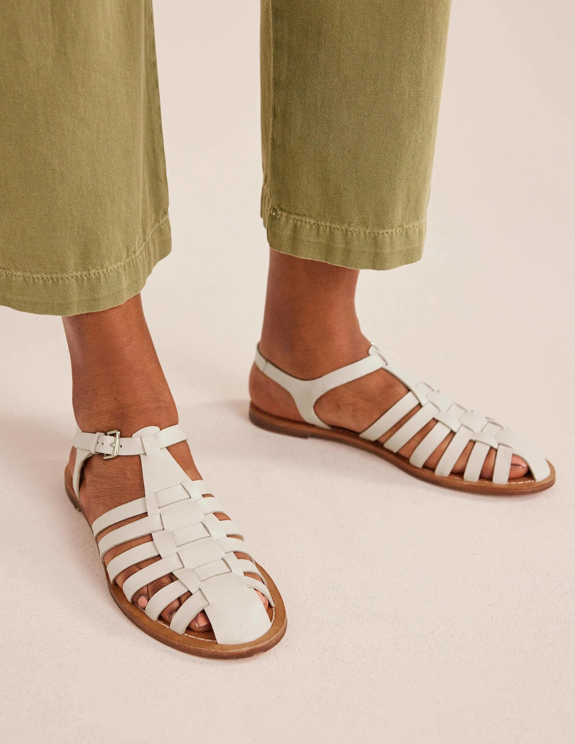 Traditional Fisherman Sandals-Ecru