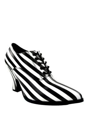 Victoria Black & White Pointed Toe Heels by Strange Cvlt