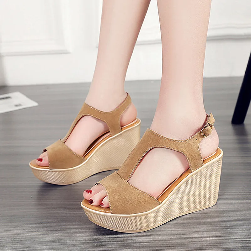 Wedges Sandals Platform Shoes Women Sandals Summer Shoes Woman Open Toe Platform Sandals Shoes